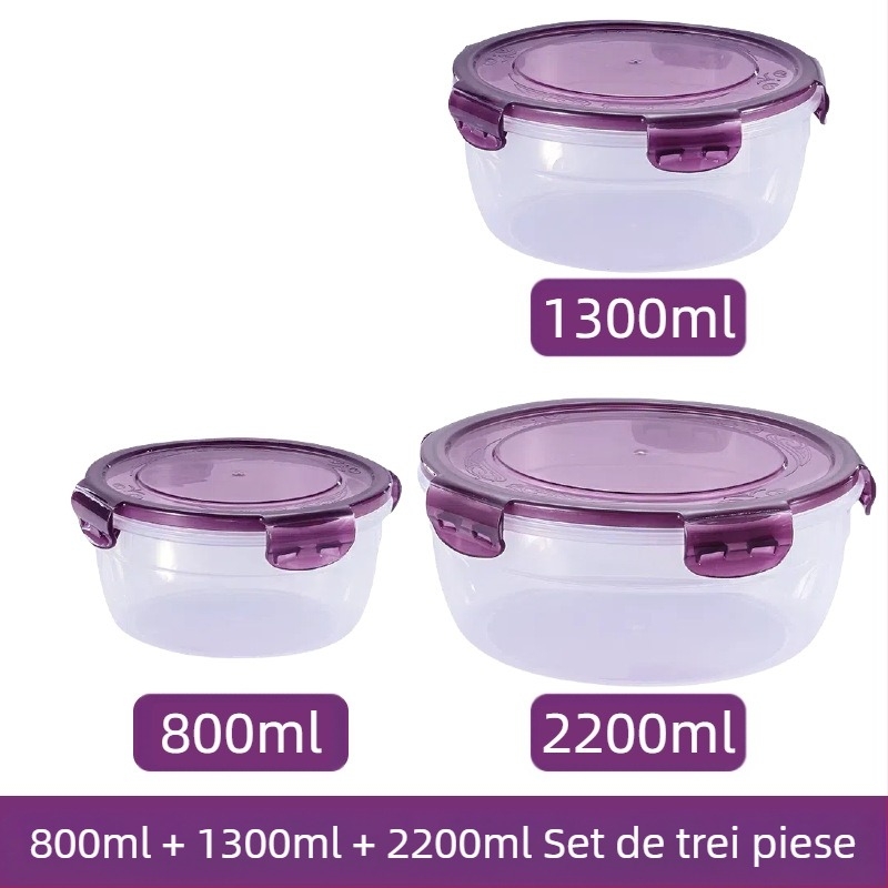 Set de sertare din plastic îngroșat transfrontalier, cutie sigilată de mare capacitate, pentru bucătărie, pentru cuptorul cu microunde