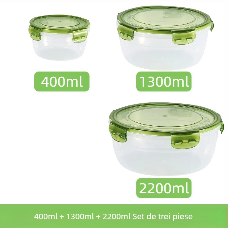 Set de sertare din plastic îngroșat transfrontalier, cutie sigilată de mare capacitate, pentru bucătărie, pentru cuptorul cu microunde