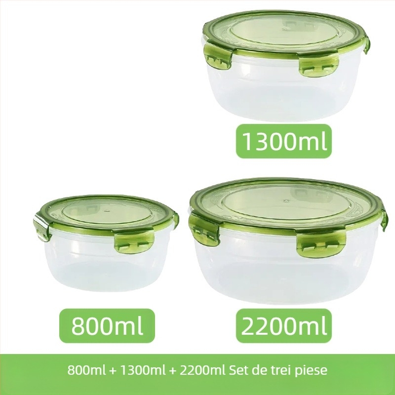 Set de sertare din plastic îngroșat transfrontalier, cutie sigilată de mare capacitate, pentru bucătărie, pentru cuptorul cu microunde