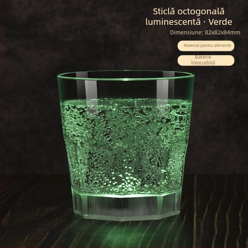 Pahar luminos cu LED-uri creative, pahar de șampanie pentru bar, pahar de vin din plastic, cocktail, calitate alimentară, cadou de Crăciun