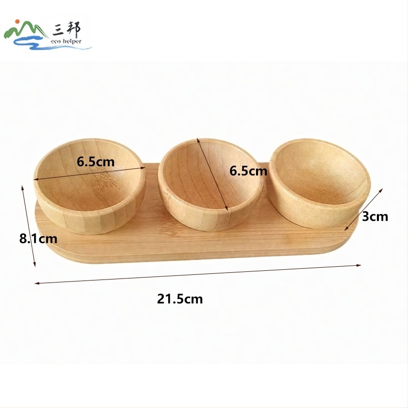 Bol de salată din lemn de salcâm pentru uz casnic, bol din bambus natural, bol extra-mare pentru tăiței din lemn, bol anti-cădere și anti-opărire pentru copii