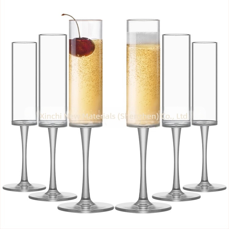 Pahare de șampanie înalte cu dungi, personalizate, creative, din plastic, pentru export, comerț exterior, vânzare fierbinte de la Amazon