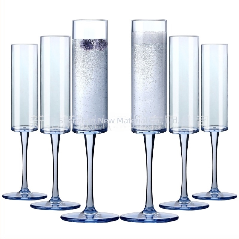 Pahare de șampanie înalte cu dungi, personalizate, creative, din plastic, pentru export, comerț exterior, vânzare fierbinte de la Amazon