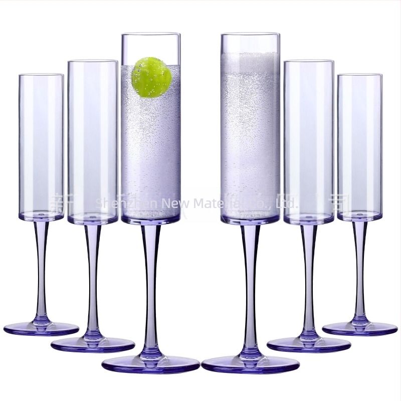 Pahare de șampanie înalte cu dungi, personalizate, creative, din plastic, pentru export, comerț exterior, vânzare fierbinte de la Amazon