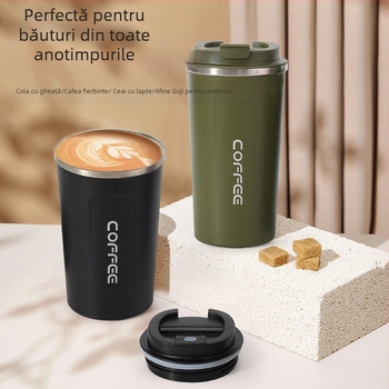 Cană de cafea cu afișaj inteligent pentru temperatură, modă transfrontalieră, cană izolatoare în vid din oțel inoxidabil 304, cană de apă portabilă pentru mașină