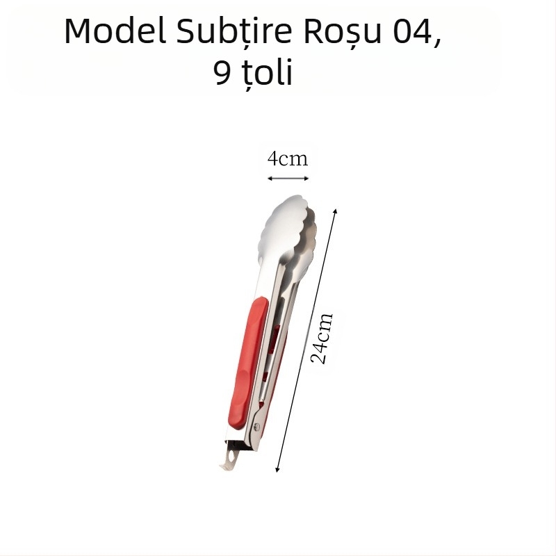 Clemă de grătar din oțel inoxidabil pentru bucătărie, clemă anti-mâner pentru alimente calde, clemă pentru flori de prun cu blocare, clemă pentru alimente de 16 inch