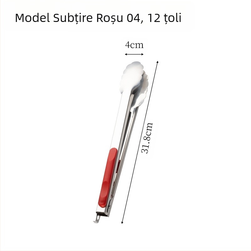 Clemă de grătar din oțel inoxidabil pentru bucătărie, clemă anti-mâner pentru alimente calde, clemă pentru flori de prun cu blocare, clemă pentru alimente de 16 inch