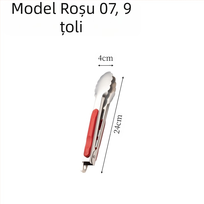 Clemă de grătar din oțel inoxidabil pentru bucătărie, clemă anti-mâner pentru alimente calde, clemă pentru flori de prun cu blocare, clemă pentru alimente de 16 inch