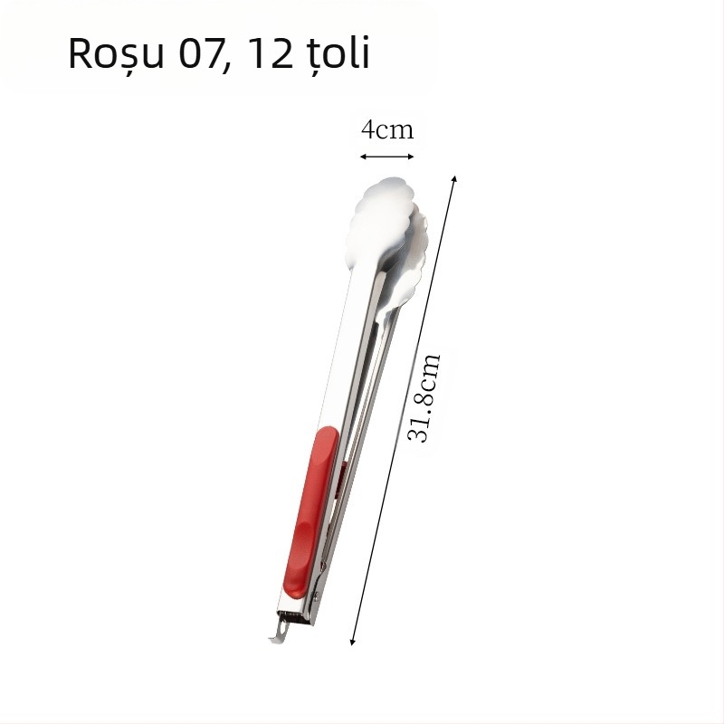 Clemă de grătar din oțel inoxidabil pentru bucătărie, clemă anti-mâner pentru alimente calde, clemă pentru flori de prun cu blocare, clemă pentru alimente de 16 inch