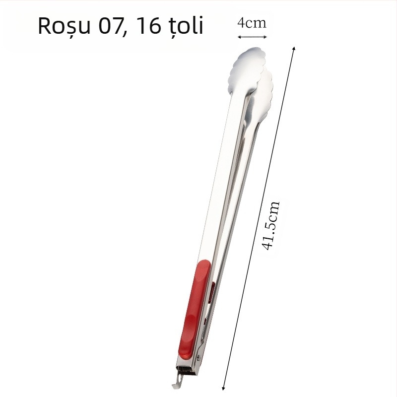 Clemă de grătar din oțel inoxidabil pentru bucătărie, clemă anti-mâner pentru alimente calde, clemă pentru flori de prun cu blocare, clemă pentru alimente de 16 inch