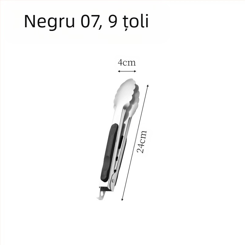 Clemă de grătar din oțel inoxidabil pentru bucătărie, clemă anti-mâner pentru alimente calde, clemă pentru flori de prun cu blocare, clemă pentru alimente de 16 inch