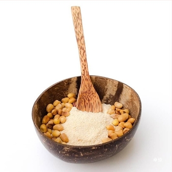 Bol cu nucă de cocos, bol creativ pentru salată, bol cu coajă de cocos, smoothie, bol pentru micul dejun, bol cu fulgi de ovăz, bol cu cereale, cuplu scandinav