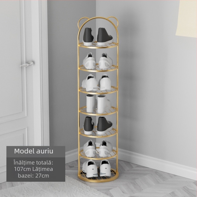 Raft pentru pantofi simplu pentru ușă, depozitare multistrat, economisire de spațiu, raft mic și îngust pentru pantofi, dulap pentru pantofi puternic și durabil