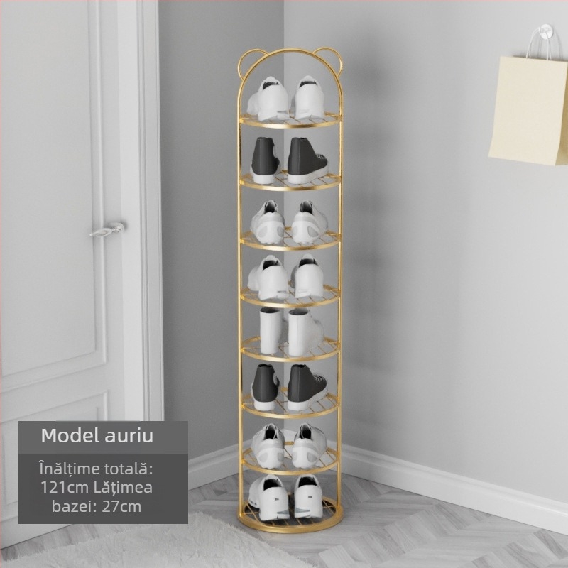 Raft pentru pantofi simplu pentru ușă, depozitare multistrat, economisire de spațiu, raft mic și îngust pentru pantofi, dulap pentru pantofi puternic și durabil