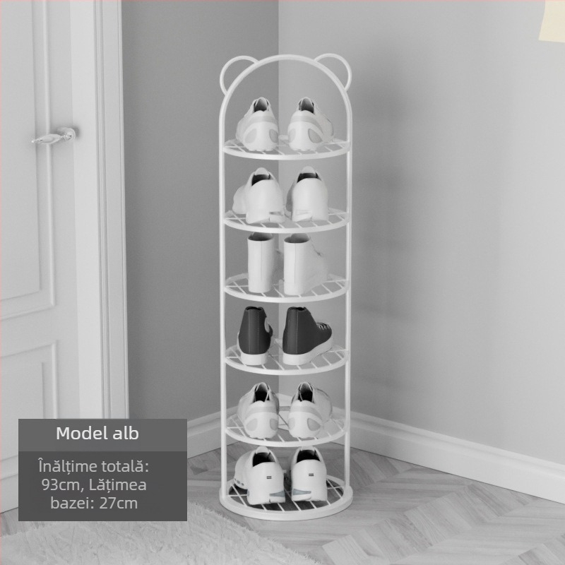 Raft pentru pantofi simplu pentru ușă, depozitare multistrat, economisire de spațiu, raft mic și îngust pentru pantofi, dulap pentru pantofi puternic și durabil