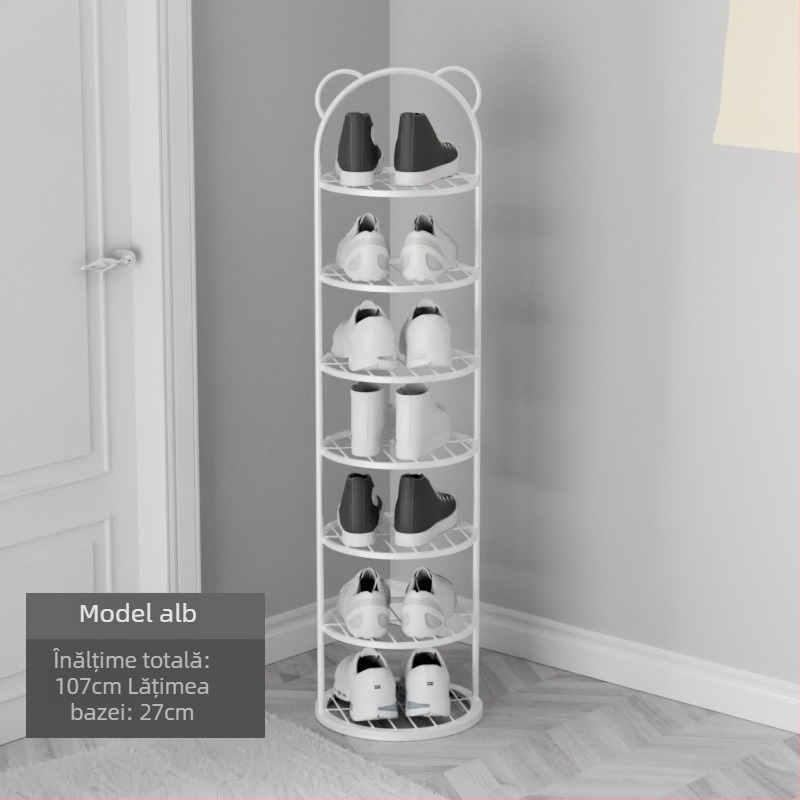 Raft pentru pantofi simplu pentru ușă, depozitare multistrat, economisire de spațiu, raft mic și îngust pentru pantofi, dulap pentru pantofi puternic și durabil
