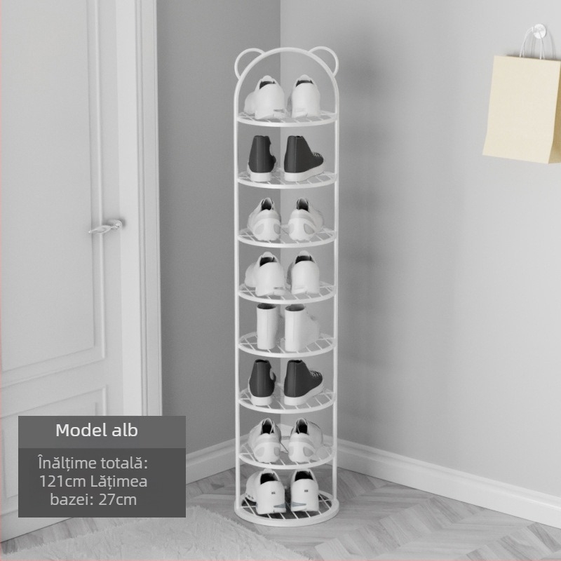 Raft pentru pantofi simplu pentru ușă, depozitare multistrat, economisire de spațiu, raft mic și îngust pentru pantofi, dulap pentru pantofi puternic și durabil