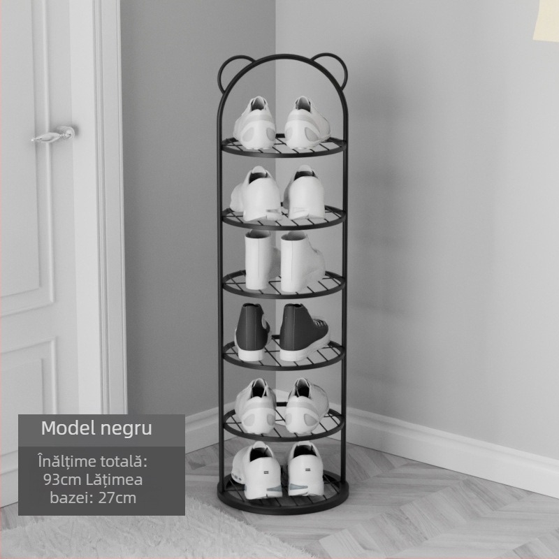 Raft pentru pantofi simplu pentru ușă, depozitare multistrat, economisire de spațiu, raft mic și îngust pentru pantofi, dulap pentru pantofi puternic și durabil