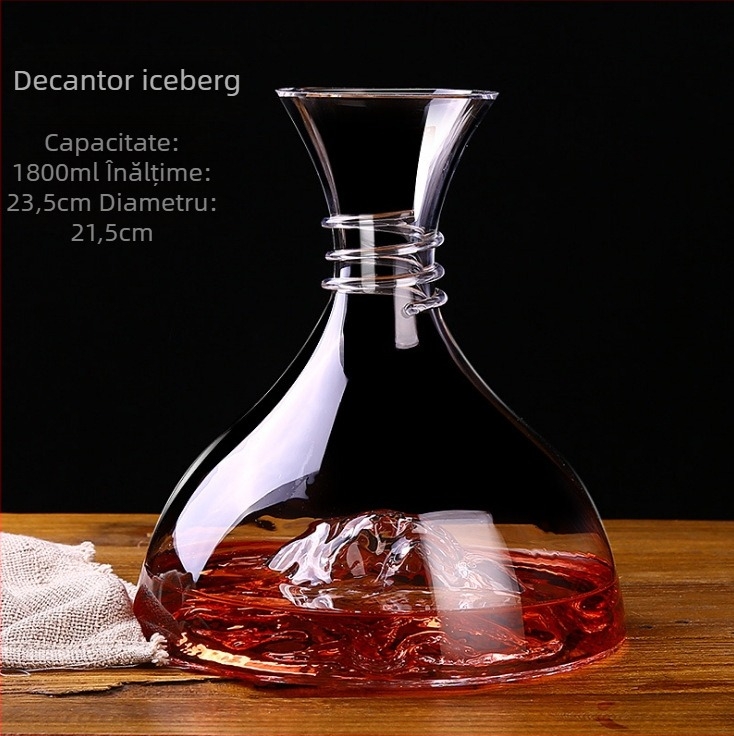 Decantor de vin roșu din cristal fără plumb, pahar creativ, tocător de vin rapid, set de vinuri spirtoase, pahar de vin roșu