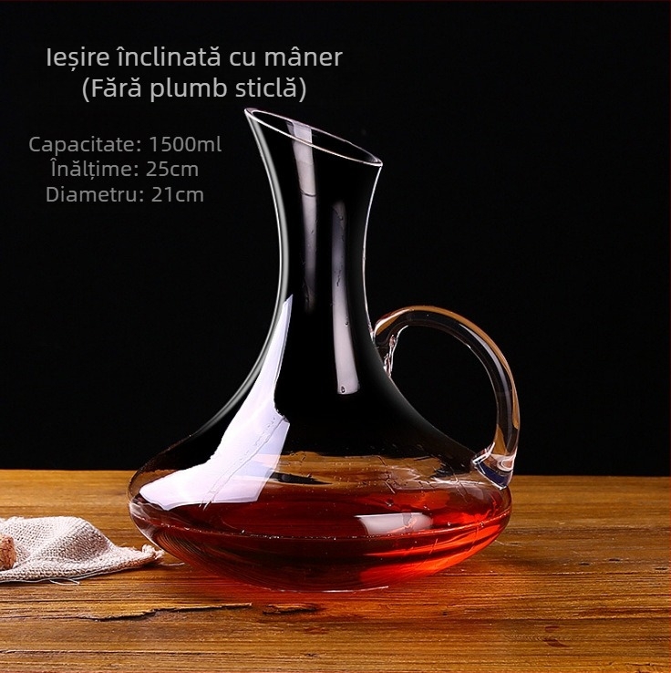 Decantor de vin roșu din cristal fără plumb, pahar creativ, tocător de vin rapid, set de vinuri spirtoase, pahar de vin roșu