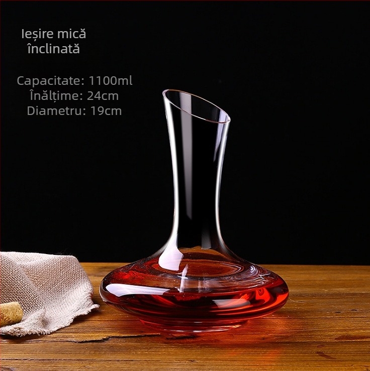Decantor de vin roșu din cristal fără plumb, pahar creativ, tocător de vin rapid, set de vinuri spirtoase, pahar de vin roșu