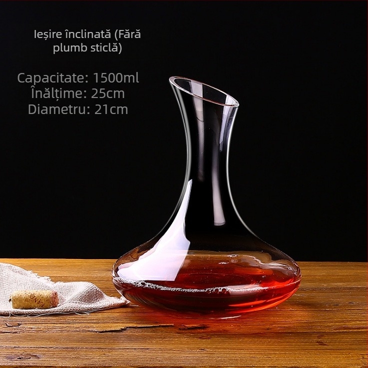 Decantor de vin roșu din cristal fără plumb, pahar creativ, tocător de vin rapid, set de vinuri spirtoase, pahar de vin roșu