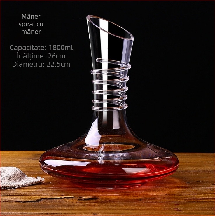Decantor de vin roșu din cristal fără plumb, pahar creativ, tocător de vin rapid, set de vinuri spirtoase, pahar de vin roșu