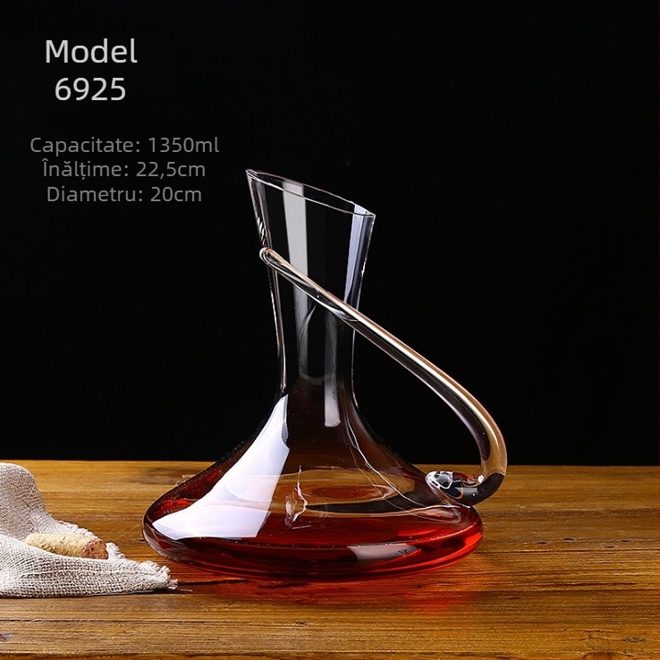 Decantor de vin roșu din cristal fără plumb, pahar creativ, tocător de vin rapid, set de vinuri spirtoase, pahar de vin roșu