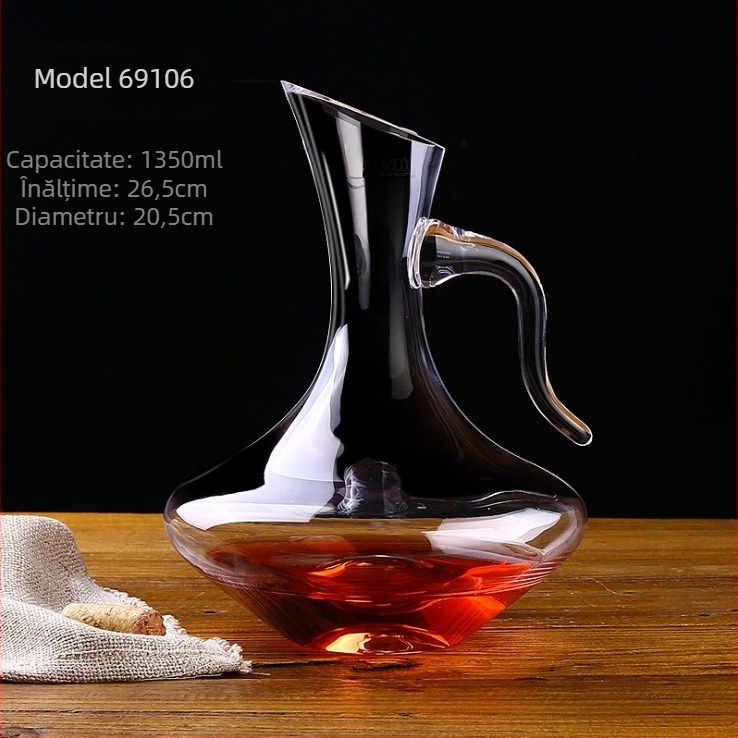 Decantor de vin roșu din cristal fără plumb, pahar creativ, tocător de vin rapid, set de vinuri spirtoase, pahar de vin roșu