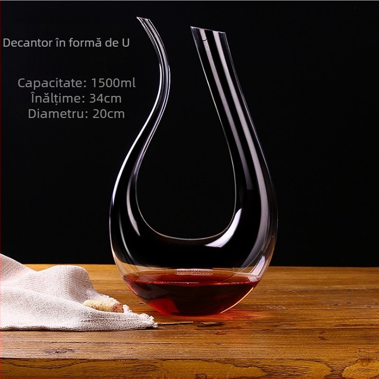 Decantor de vin roșu din cristal fără plumb, pahar creativ, tocător de vin rapid, set de vinuri spirtoase, pahar de vin roșu