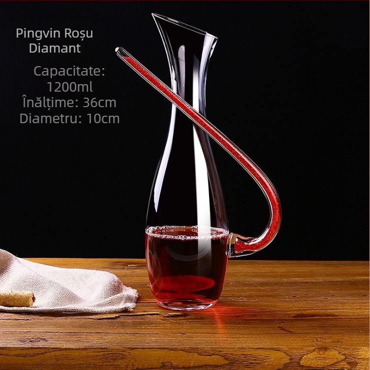 Decantor de vin roșu din cristal fără plumb, pahar creativ, tocător de vin rapid, set de vinuri spirtoase, pahar de vin roșu