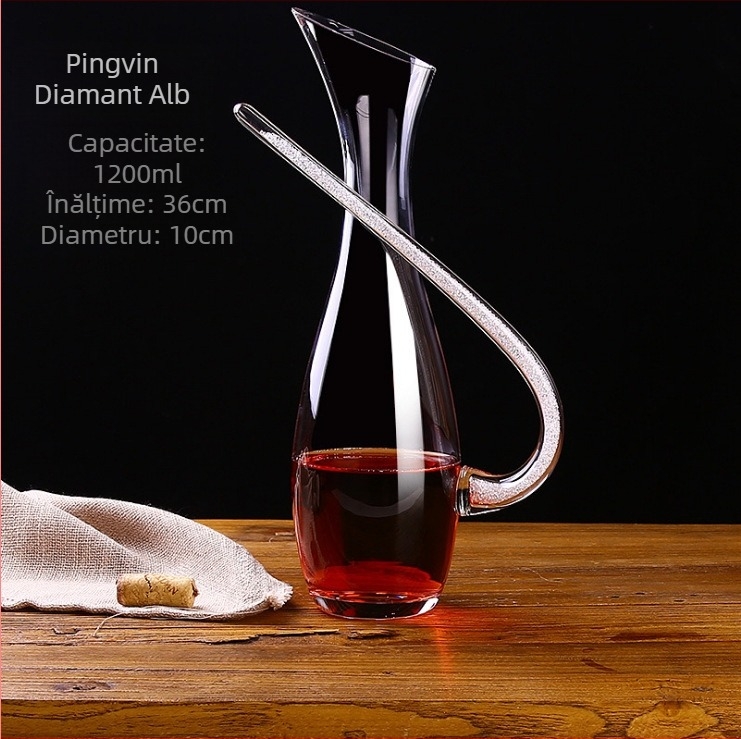 Decantor de vin roșu din cristal fără plumb, pahar creativ, tocător de vin rapid, set de vinuri spirtoase, pahar de vin roșu