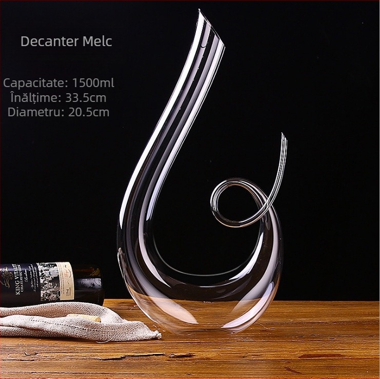 Decantor de vin roșu din cristal fără plumb, pahar creativ, tocător de vin rapid, set de vinuri spirtoase, pahar de vin roșu