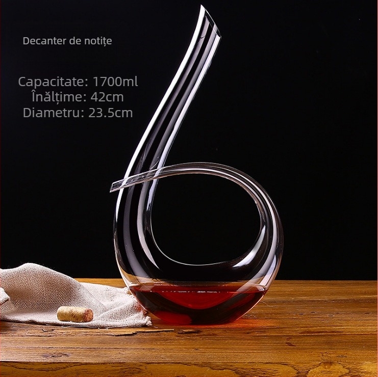 Decantor de vin roșu din cristal fără plumb, pahar creativ, tocător de vin rapid, set de vinuri spirtoase, pahar de vin roșu