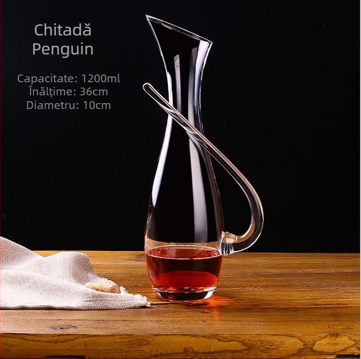 Decantor de vin roșu din cristal fără plumb, pahar creativ, tocător de vin rapid, set de vinuri spirtoase, pahar de vin roșu