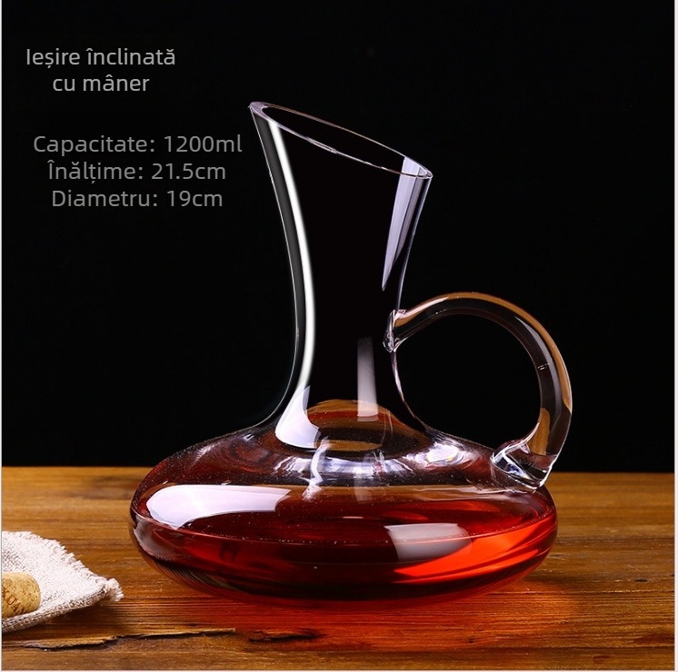 Decantor de vin roșu din cristal fără plumb, pahar creativ, tocător de vin rapid, set de vinuri spirtoase, pahar de vin roșu