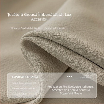 Perdea dormitor, umbrire completă, bumbac îngroșat și in, modern, simplu, francez, intrare, lux, finisat în culoarea Matcha, living, vânzare directă din fabrică