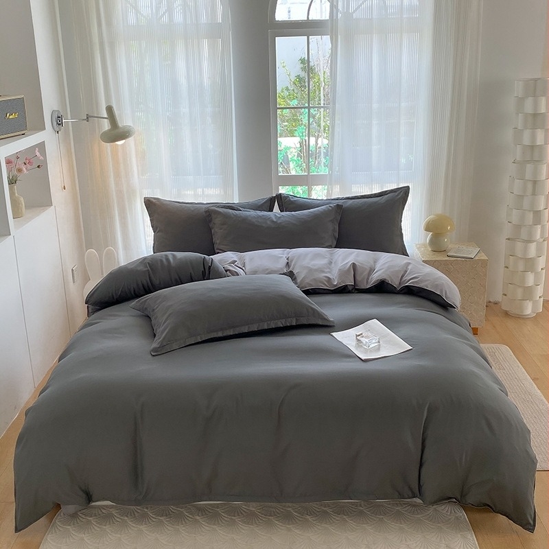 Lenjerie de pat pentru cămin studențesc transfrontalier, cearșaf de pat din patru piese, husă de pilotă din trei piese, cadou, achiziție de grup, kit textile pentru casă, en-gros
