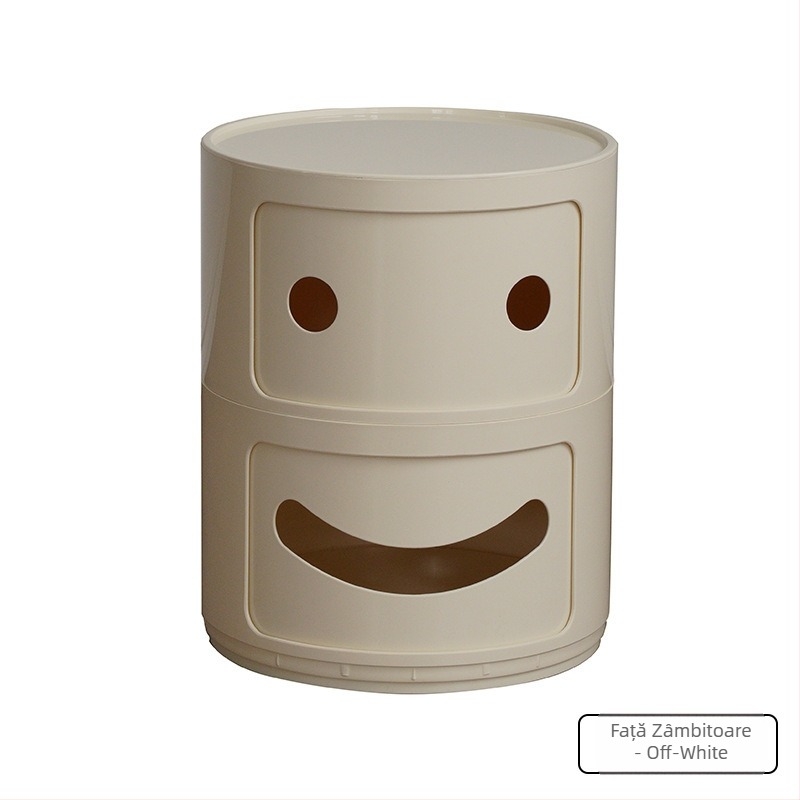 Nordic Ins Internet Celebrity Noptieră rotundă Dulap de depozitare din plastic minimalist modern Dulap de depozitare pentru living Dulap lateral mic cu mai multe straturi