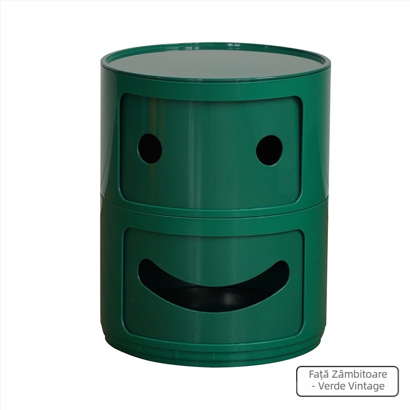 Nordic Ins Internet Celebrity Noptieră rotundă Dulap de depozitare din plastic minimalist modern Dulap de depozitare pentru living Dulap lateral mic cu mai multe straturi