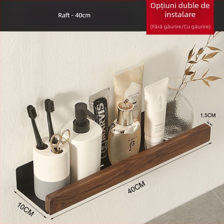 Raft de depozitare pentru toaletă, stil crem, lărgit, fără perforații, pentru toaletă, baie, lavoar, raft de depozitare