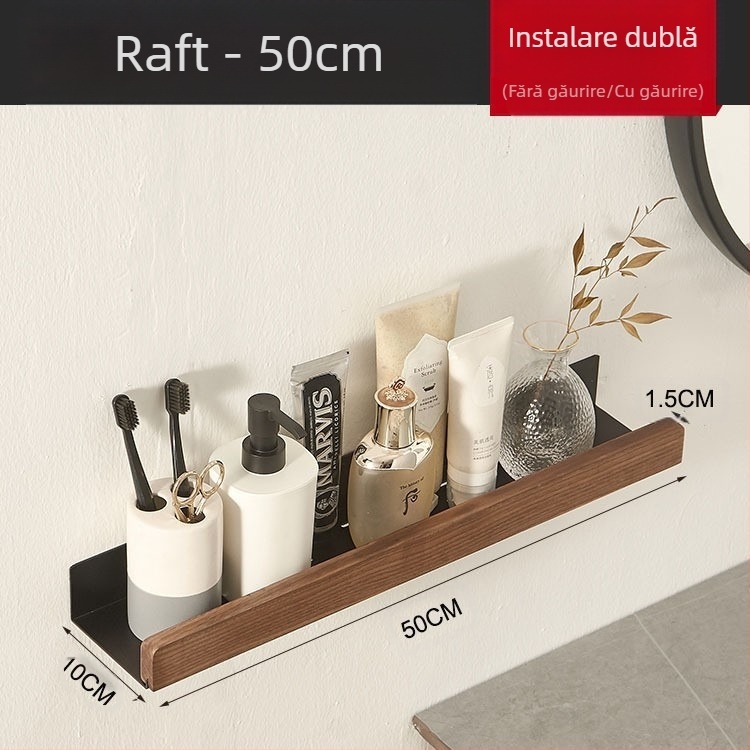 Raft de depozitare pentru toaletă, stil crem, lărgit, fără perforații, pentru toaletă, baie, lavoar, raft de depozitare