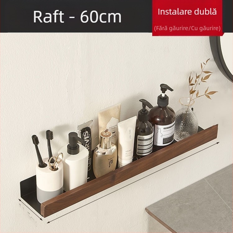 Raft de depozitare pentru toaletă, stil crem, lărgit, fără perforații, pentru toaletă, baie, lavoar, raft de depozitare