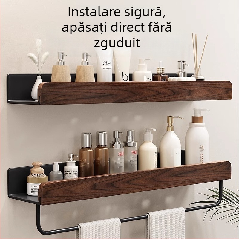 Raft de depozitare pentru toaletă, stil crem, lărgit, fără perforații, pentru toaletă, baie, lavoar, raft de depozitare