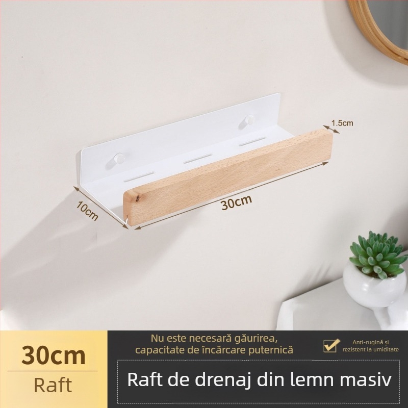 Raft de depozitare pentru toaletă, stil crem, lărgit, fără perforații, pentru toaletă, baie, lavoar, raft de depozitare