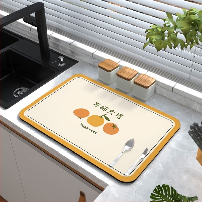 Absorbant, uscare rapidă, noroi de diatomee, covoraș protector pentru chiuvetă, nămol, nămol, bun, rezistent la murdărie, izolație termică, covoraș de bucătărie pentru blat de scurgere