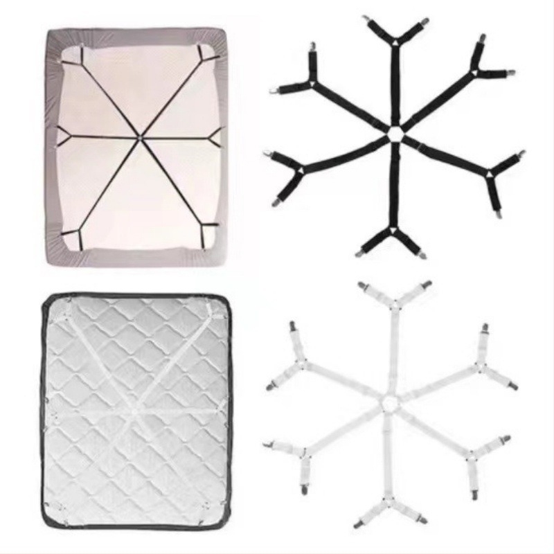 Curea de fixare reglabilă pentru cearșafuri, ține la loc suportul pentru pat Queen, canapea, clemă de fixare