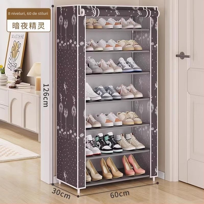 Raft pentru pantofi, dormitor, cameră de închiriat, simplu, de uz casnic, interior, rezistent la praf, dulap multi-strat pentru pantofi, depozitare îngustă pentru ușă, economic