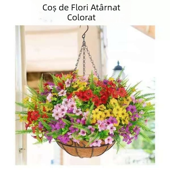 Amazon Transfrontalieră Flori Artificiale Art Cocos Palmier Agățat Coș Set Agățat Ghiveci Ușă Decorare Ghirlandă Nuntă Daisy Plante Verzi Amenajare a Peisagistică
