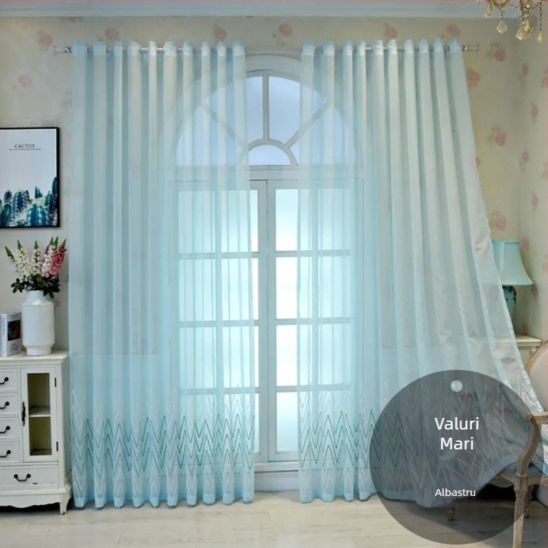 En-gros, perdea de fereastră din dantelă franceză, perdea semi-umbrită pentru living, dormitor, perdea romantică din dantelă albă pentru balcon